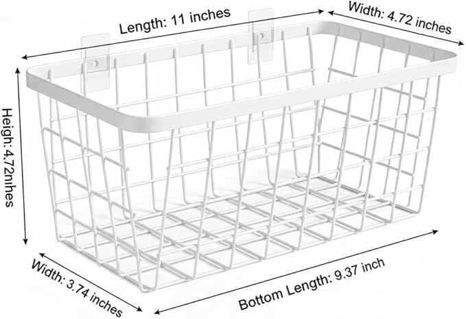 2 Set LeleCAT Hanging Wall Basket Organizer