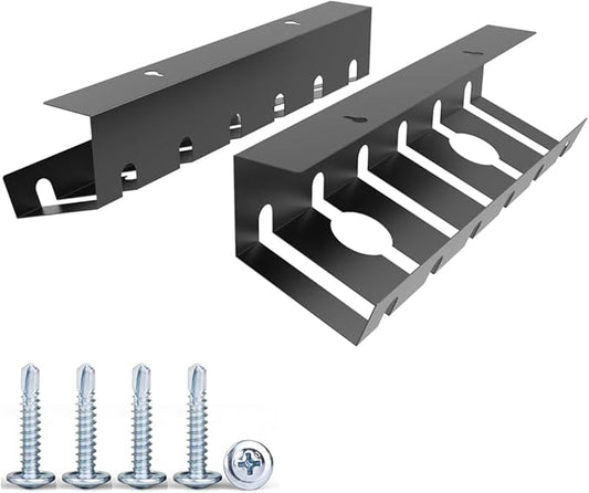 2 Pcs of Cable Management Under Desk for Easy Mounting Metal Under Desk Cable