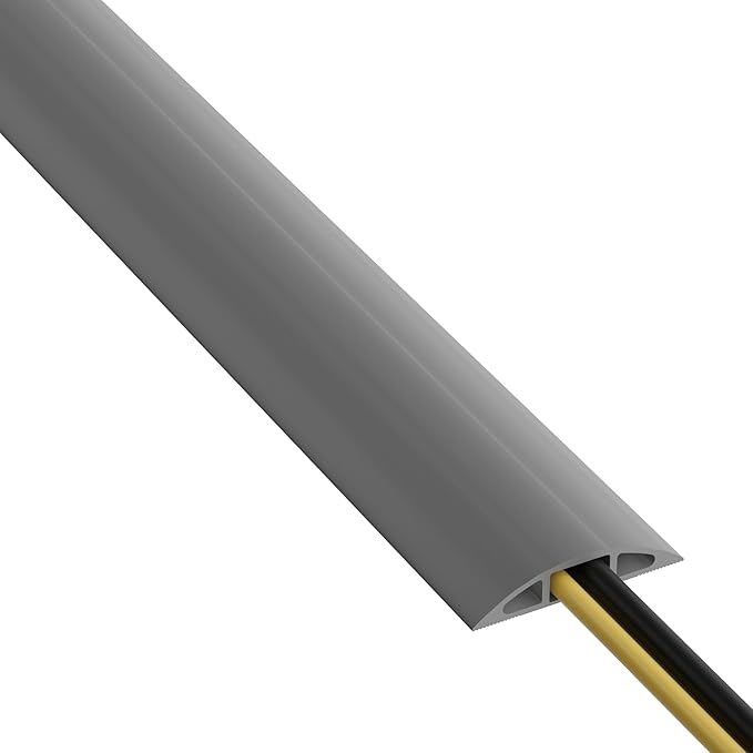 D-Line 6ft Floor Cord Cover, Cable Channel, Protect Cords, Prevent Trips