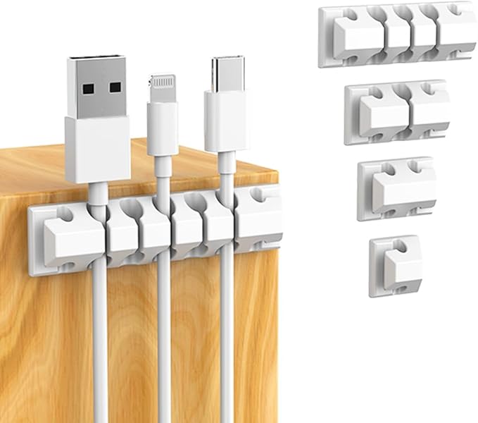 327PCS White Cable Management Kit 4 Cable Cable Sleeves