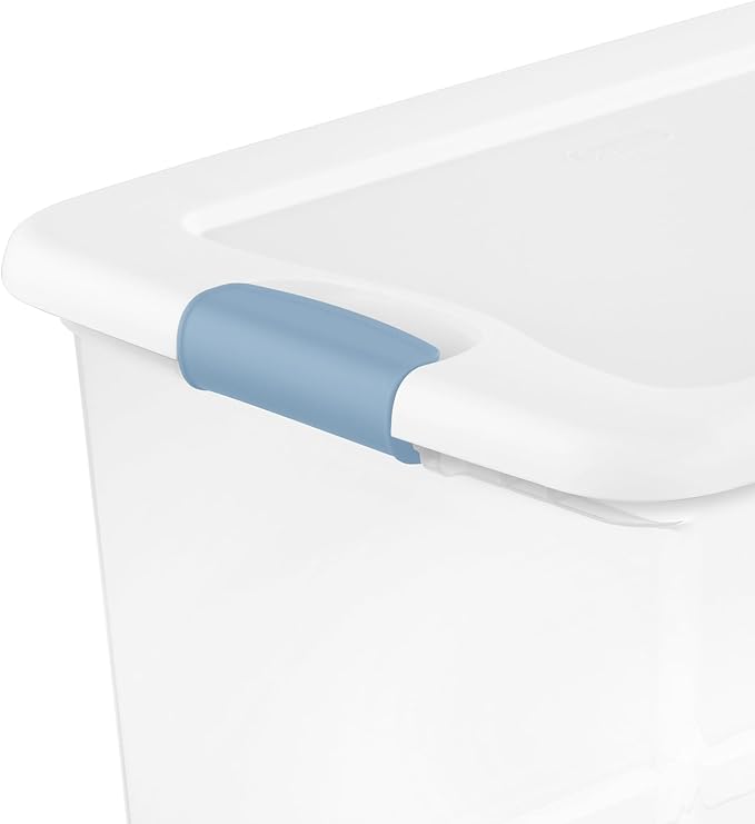 20-Pack Latching Box, Under Bed Storage Bins with Lids, Clear Plastic, 106 Quart