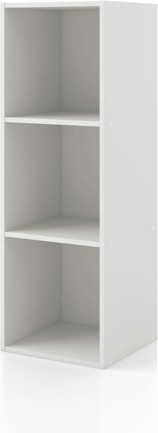 Homes, Inside + Out Apexa 3-Cube Storage Organizer Shelves, White