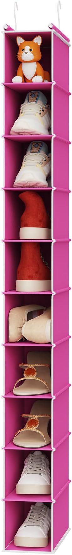 Houser 10-Shelf Hanging Shoe Shelf Organizer, Hanging Shoe Storage for Closet
