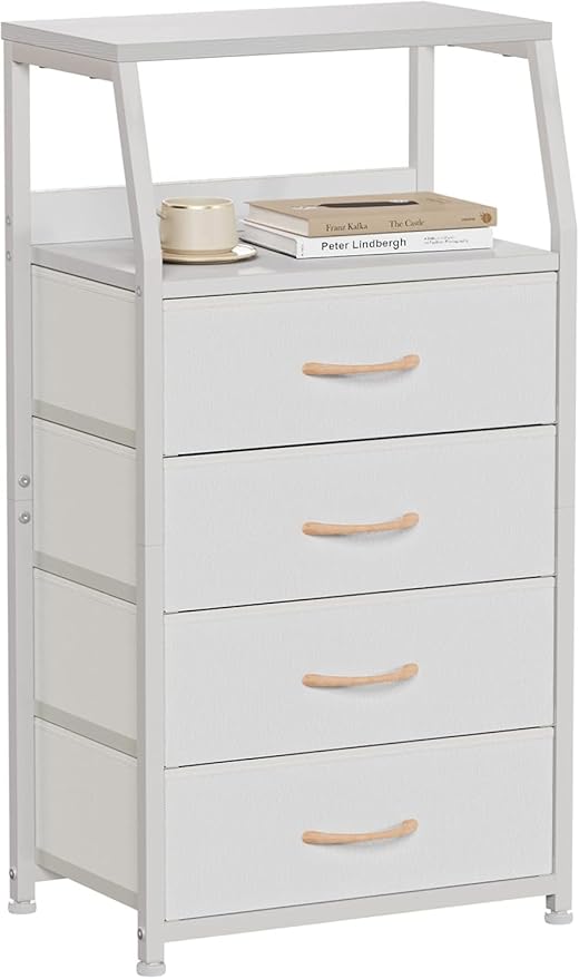 Tall 4 Drawers Dresser, Vertical Storage Tower for Bedroom, Hallway, Entryway
