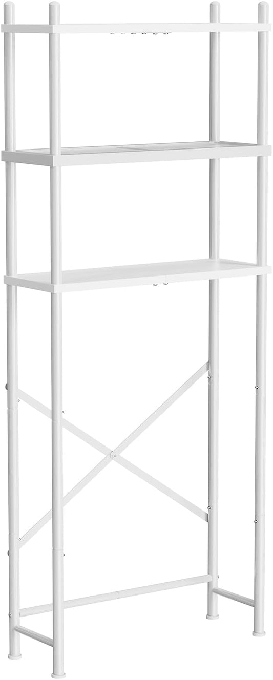 Over the Toilet Storage, 3-Tier Over Toilet Bathroom Organizer, White WW63TS01