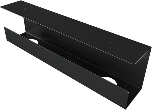 Cable Management Under Desk, 17 inch Cable Management Tray, Power Strip Holder