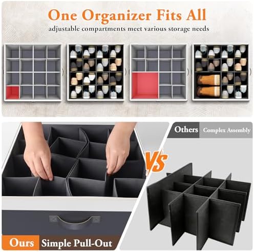 Shoe Organizer for Closet - 2 Packs Hold up to 32 Pairs, Gray