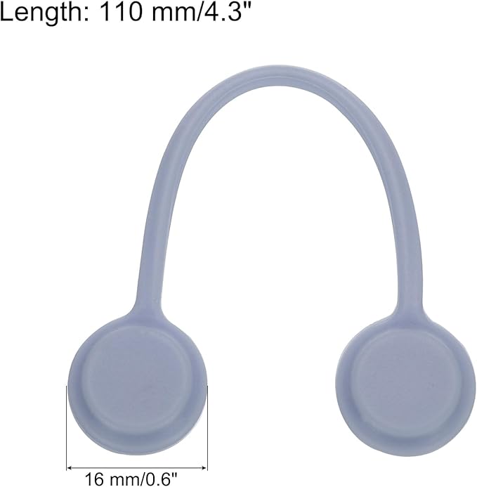 MECCANIXITY Magnetic Cable Clips 4.3 Inch x 0.6 Inch Gray Magnetic Cord Organizer Cable Ties Reusable Twist Ties for Home, Kitchen, Office, 10 Pcs