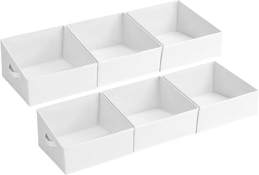 Closet Storage Bins 6 Pack, Fabric Trapezoid Organizer Bin