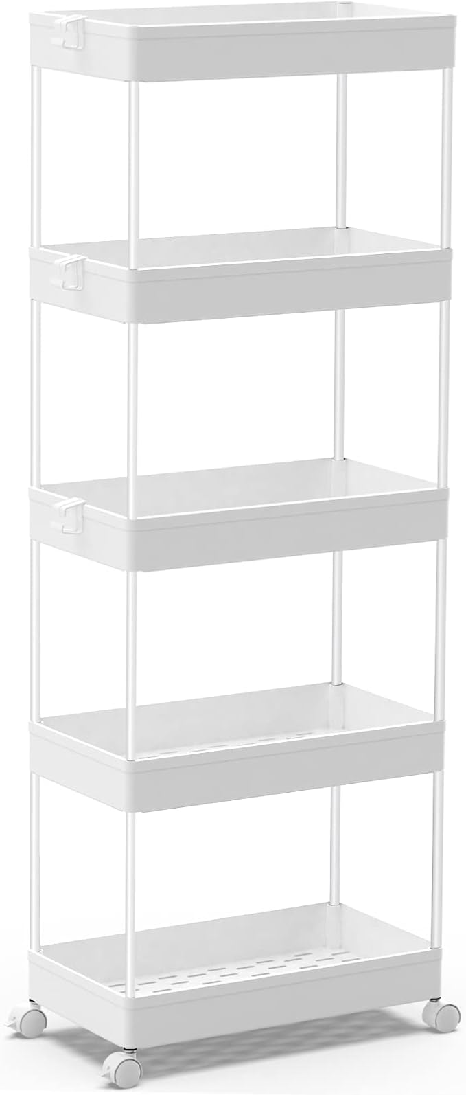 5-Tier Storage Cart Organizer Rolling Utility Cart