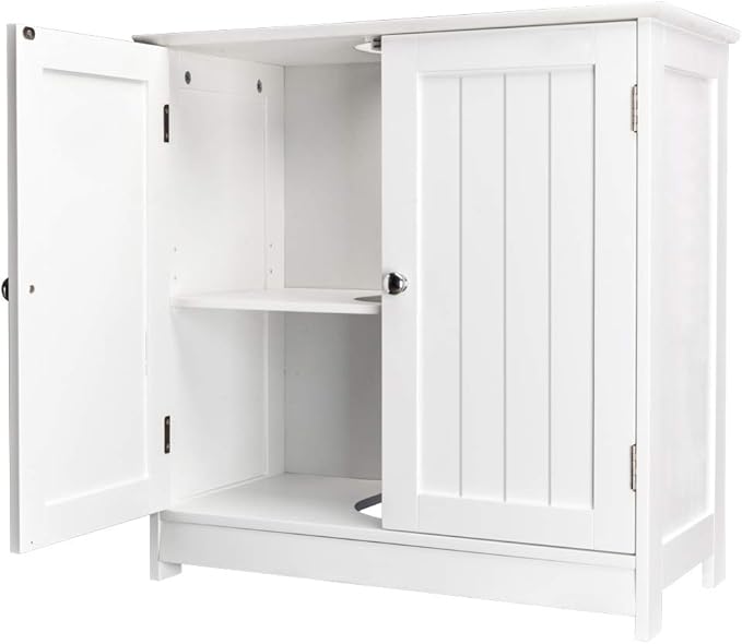Pedestal Under Sink Storage Bathroom Vanity with 2 Doors Traditional Bathroom