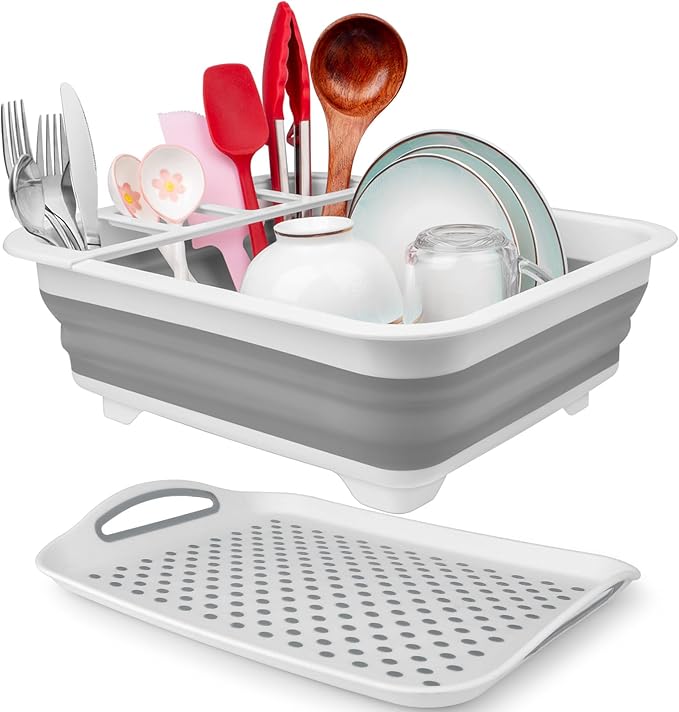 Collapsible Dish Drying Rack Portable Dish Drainers for Kitchen Counter