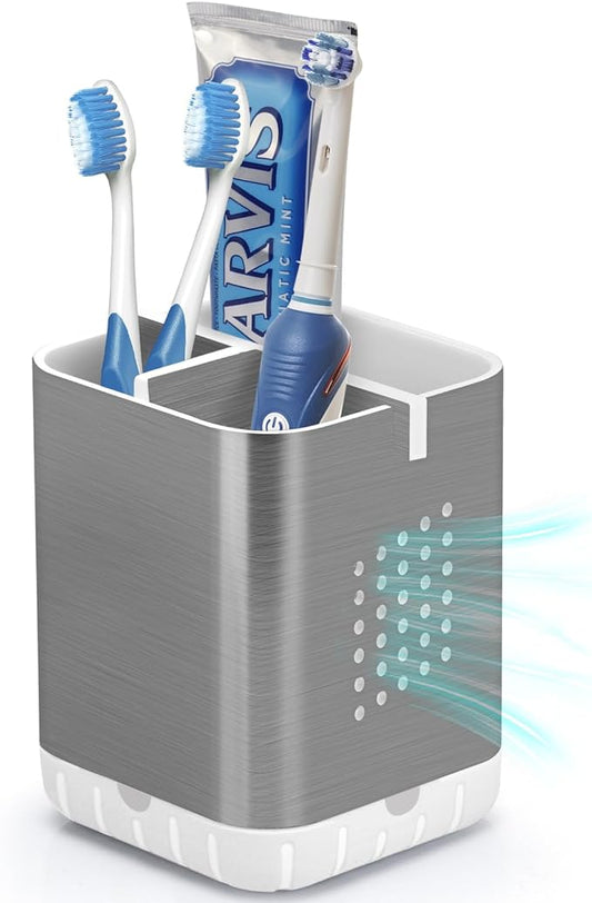 Toothbrush Holder Toothpaste Organizer Drainage for Bathroom Vanity