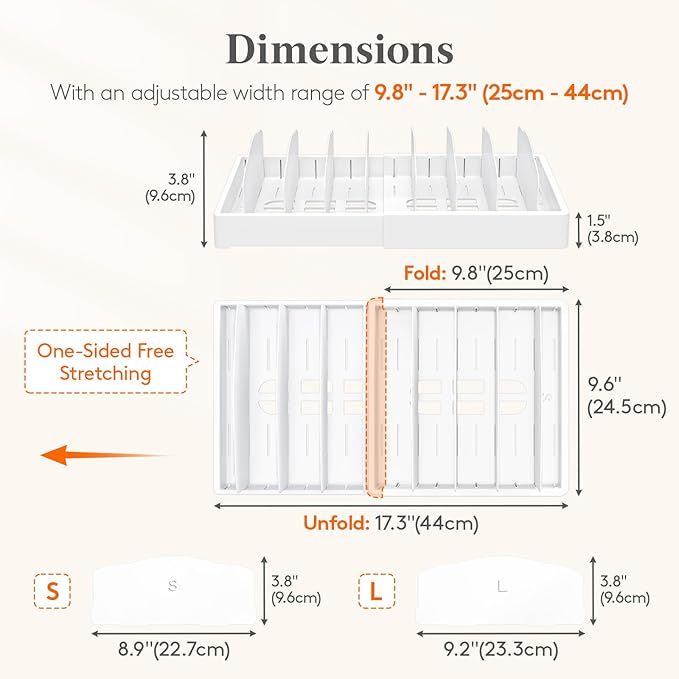 Kitchen Cabinet Organizer for Food Contanier Lid, 9.8"-17"