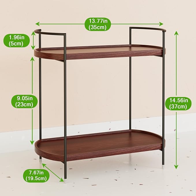 2-Tier Bathroom Counter Organizer, Brown