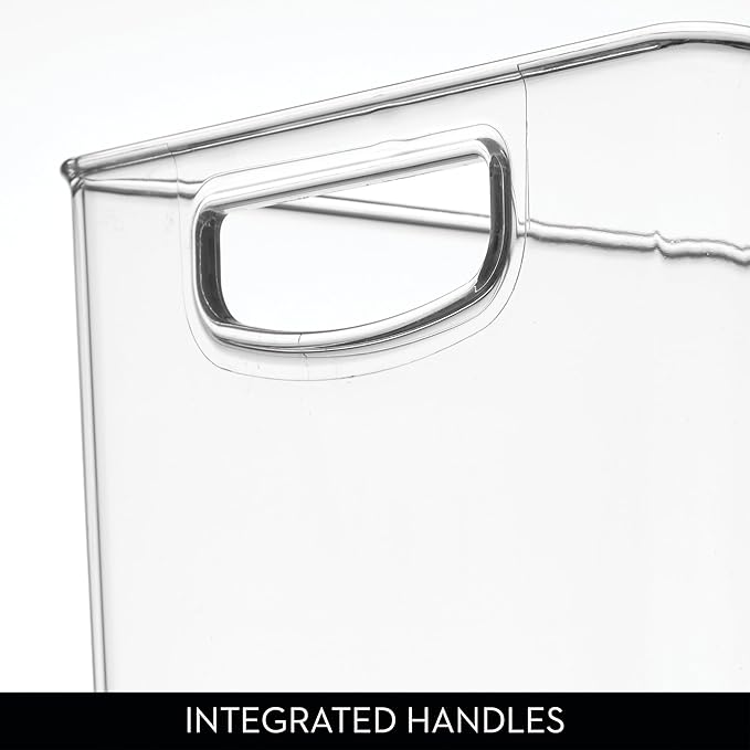 iDesign Plastic Storage Bin with Handles for Household Storage - Set of 2 - Clear - Made in USA