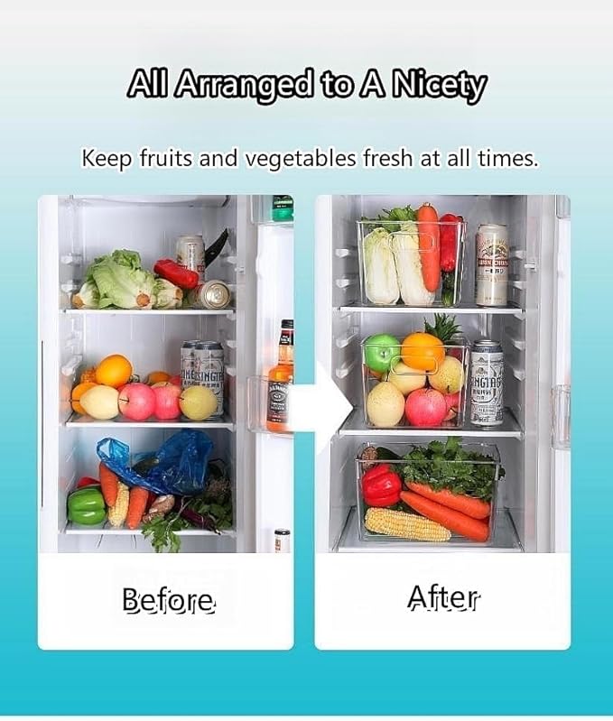 Set of 8 pantry organizers and storage, 8Large