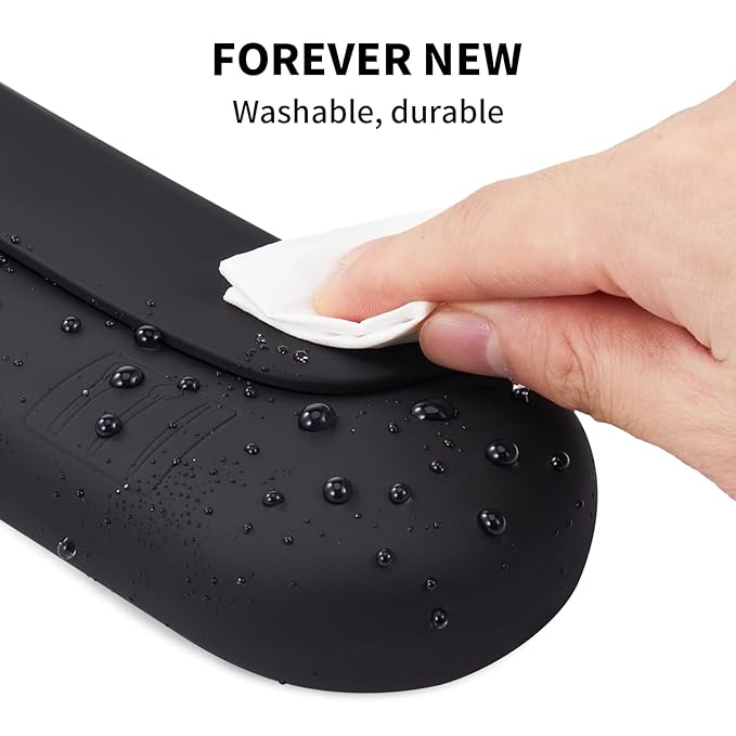 AGIKET 2 IN 1 Silicone Makeup Brush Holder with Beauty Make Up Sponge Holder Case：Soft Portable Cosmetic Face Brushes Holder with Upgrade Anti-Fall Out Magnetic Closure - Black