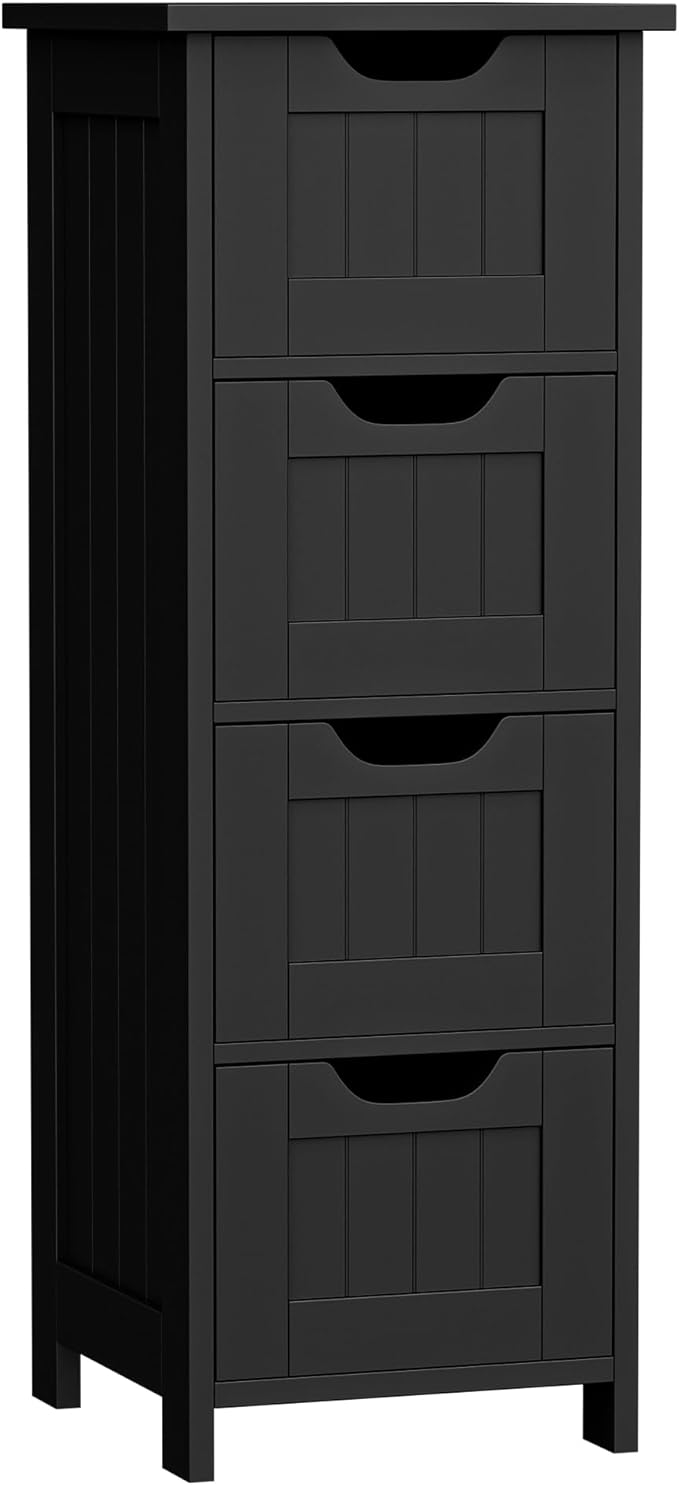 Bathroom Floor Storage Cabinet, Black