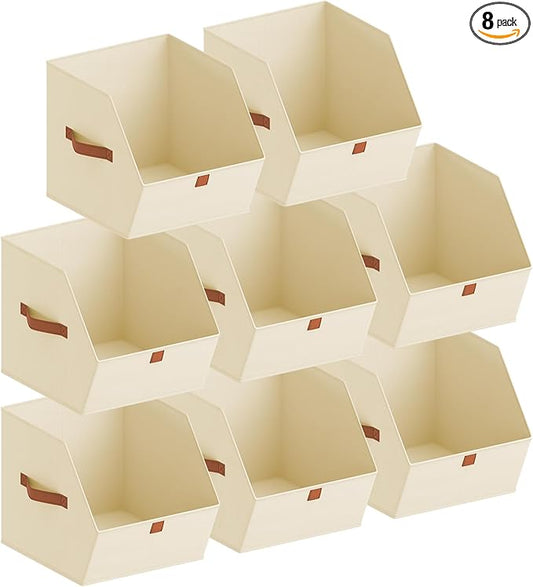 Fabric Closet Storage Cubes, Light Beige