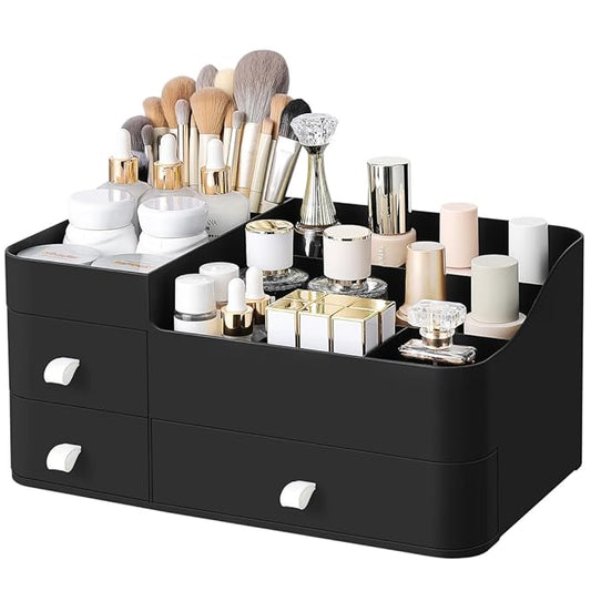 Cologne Perfume Organizer With Drawers, Large Perfumes Vanity Countertop Storage