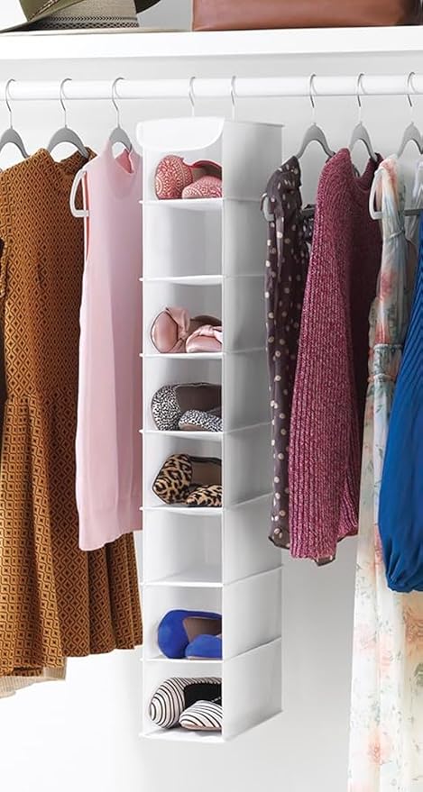 Hanging Shoe Organizer, 8 Shelves-Hanging Closet Organizer