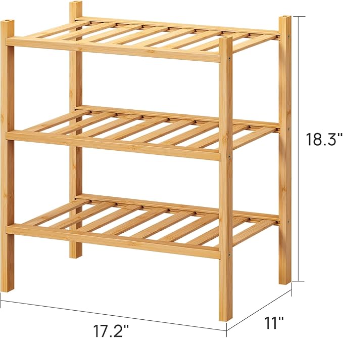 Small Shoe Rack, 3-Tier Shoe Rack for Entryway