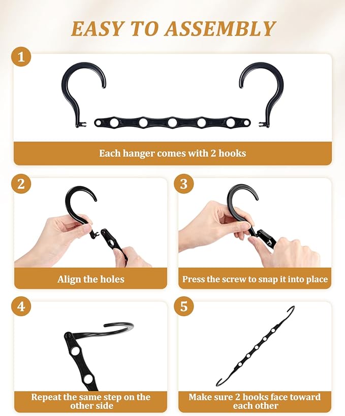 AMKUFO Hangers-Space-Saving 16 Pack Space-Saver, Plastic Magic Hangers for Small Closet Organization, Multifuctional Clothes Hangers for Closet Organizer and Storage, Small Sapce Home Essentials