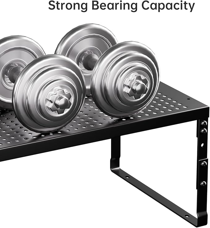 Expandable Adjustable Cabinet Shelf Organizer - Stackable Metal Spice Rack for Kitchen Pantry, Countertop, Cupboard & Bathroom (1Pack/Black,Large)