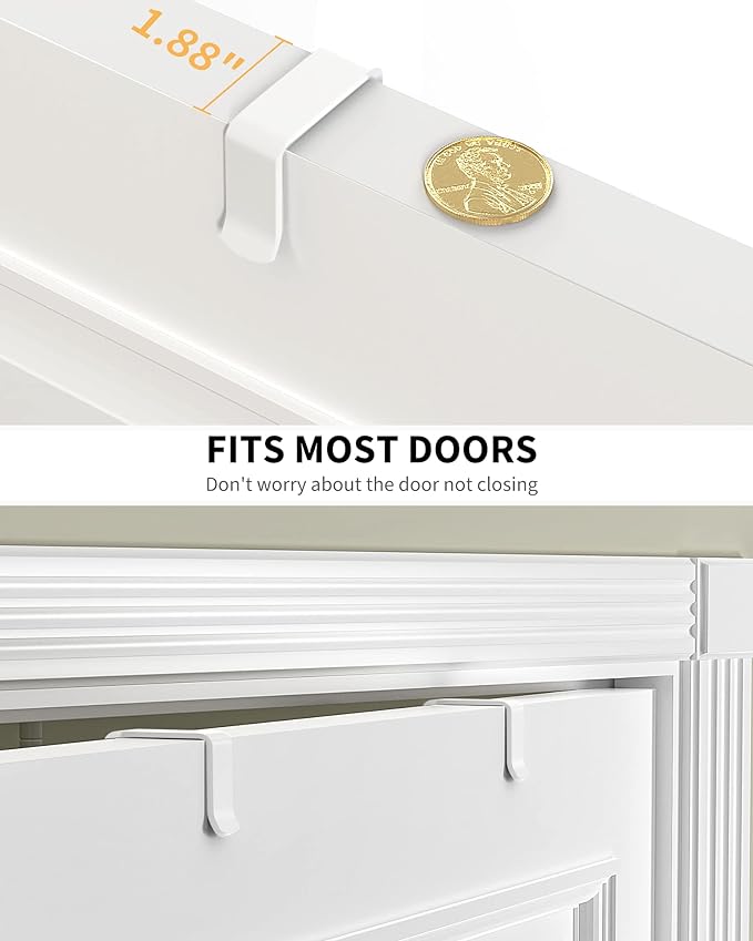 White 6-Tier Over Door Pantry Organizer, Pantry Organization Storage