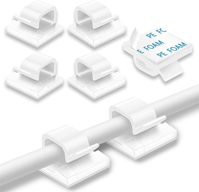 200 Pcs Cable Clips, White, 200PCS