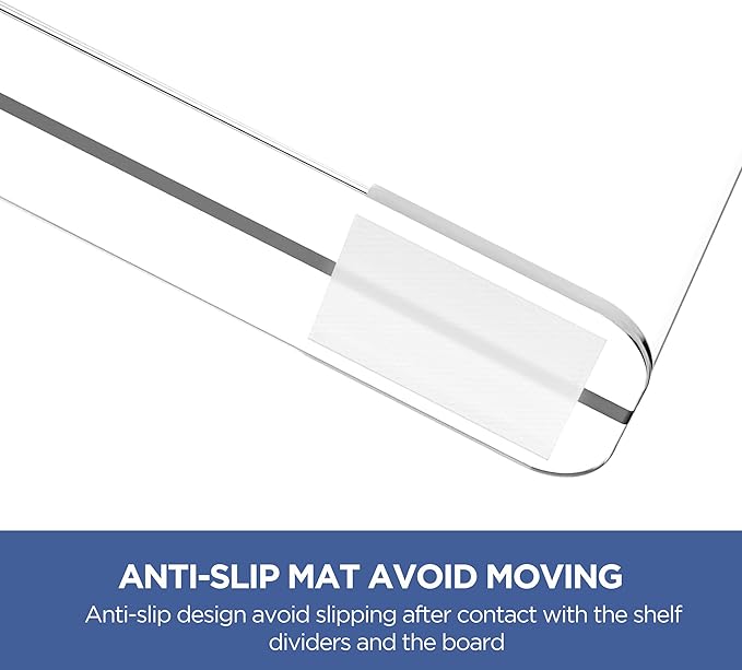4 Pack Closet Organizers and Storage, Clear Shelf Dividers