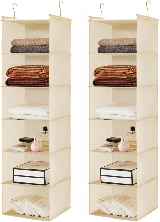 Houser 6 Tier Shelf Hanging Closet Organizer, Yellow