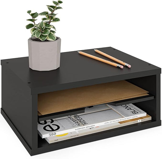 File Organizer, 2-Tier Document Paper Sorter, Black