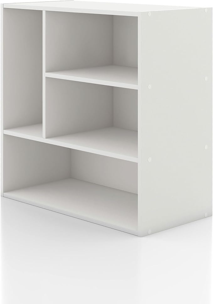 Homes, Inside + Out Apexa 4-Vertical Storage Organizer Shelves, White