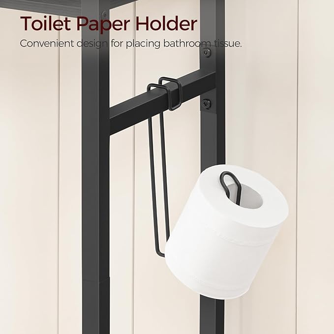 Over The Toilet Storage Rack, Black TSBK6001
