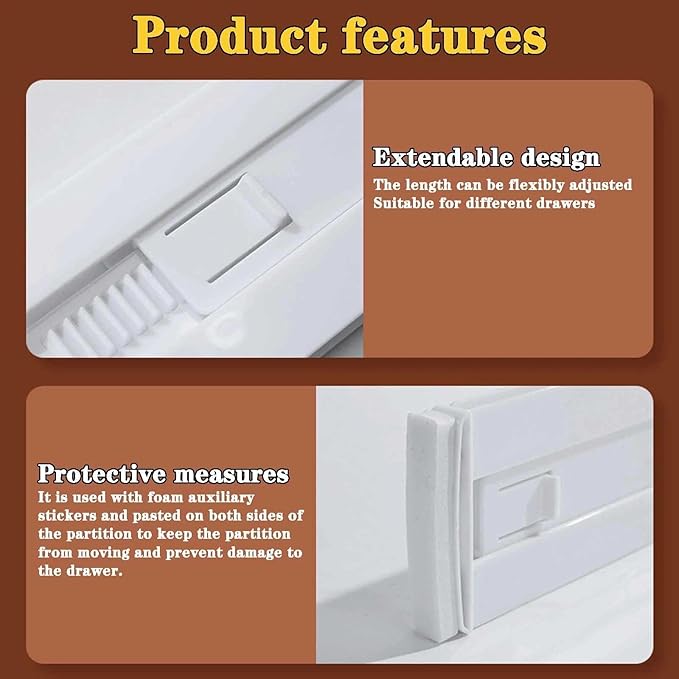 12 Pcs Drawer Dividers for Clothes