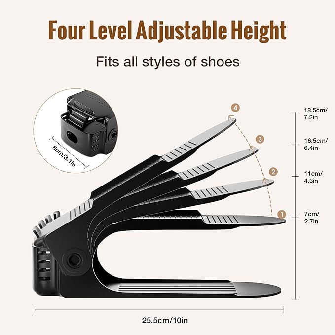 Shoe Slots Organizer, Shoe Storage Organizer Shoe Rack for Closet Organization
