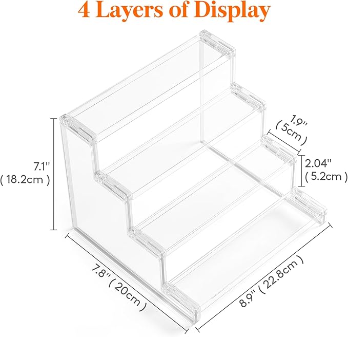 Lifewit Perfume Organizer, Bedroom Decor, Cologne Cupcake Stand, Tool-Free Assembly, Makeup Display Shelf for Vanity Bathroom Counter Storage, Clear, 23 cm/9", 1 Pcs