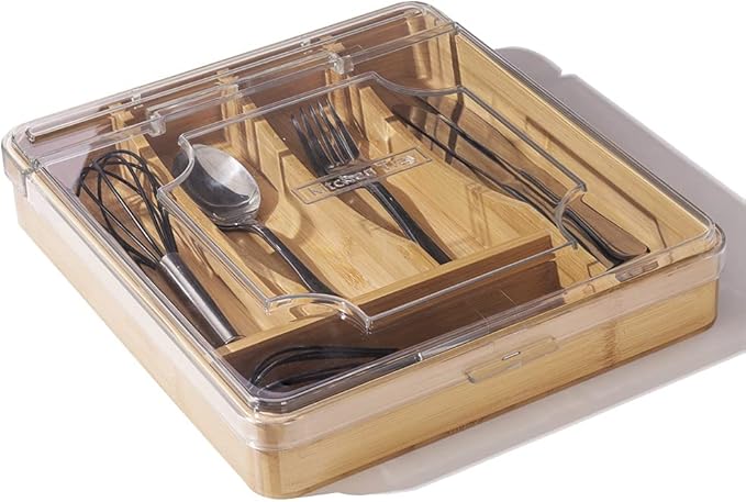 Kitchen Drawer Organizer, 13 Inch Silverware Utensil Tray Holder