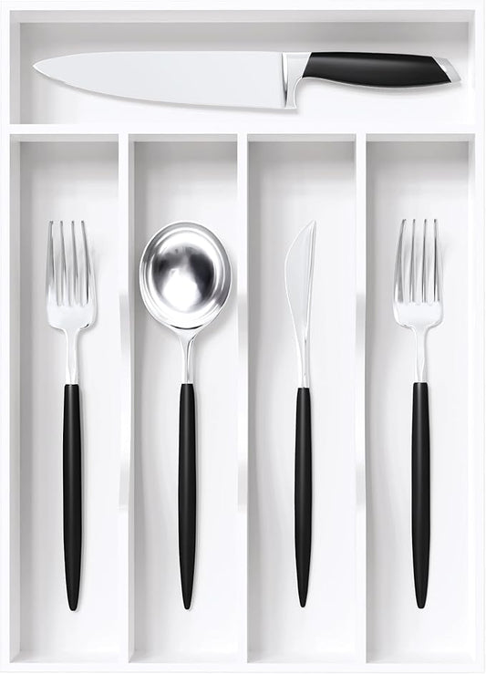 White Silverware Organizer 10 In Utensil Organizer Silverware Tray for Drawer