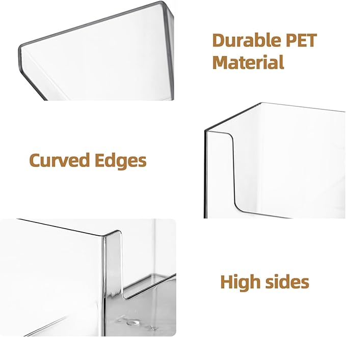 2 Pack Clear Medicine Cabinet Organizer