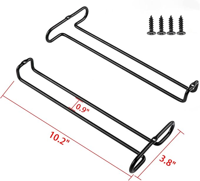 10 Inch Under Cabinet Wine Glass Rack Stemware Holder Glass Storage Hanger