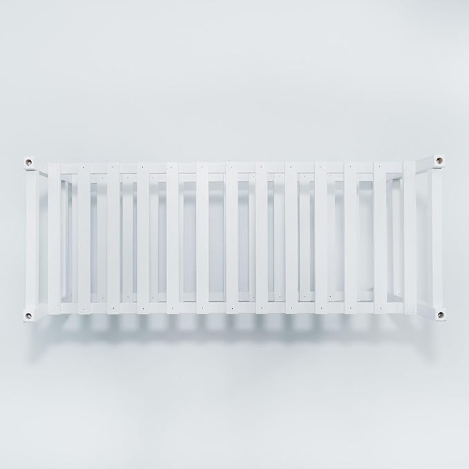 Wood Stackable Wooden Shoe Rack Organizer for Closet Storage, White