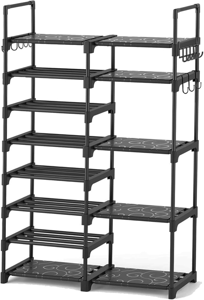 OYREL Shoe Rack Organizer 8 Tiers, Tall Shoe Racks Shelf Storage, 26-32 Pairs Vertical Large Rack,Stackable Shoes Racks for Entryway, Closet, Garage