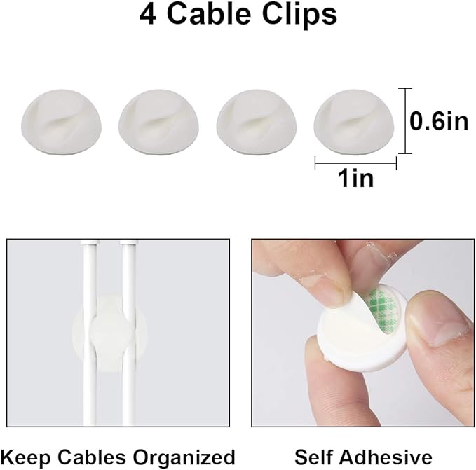 Cable Management Box - 3 Pack Cord Organizer Box for Desk - Large Medium Small Cable Box to Hide Power Strip & Wires - Pet-Safe Cord Hider for TV Computer Under Desk - White