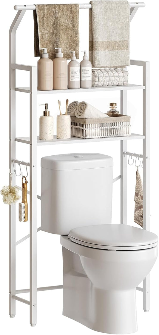 2-Tier Over The Toilet Storage, Rustic Brown and Black TR01WT