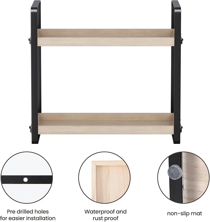 Bathroom Counter Organizer, Bathroom Countertop Organizer, Burlywood 2 Tier