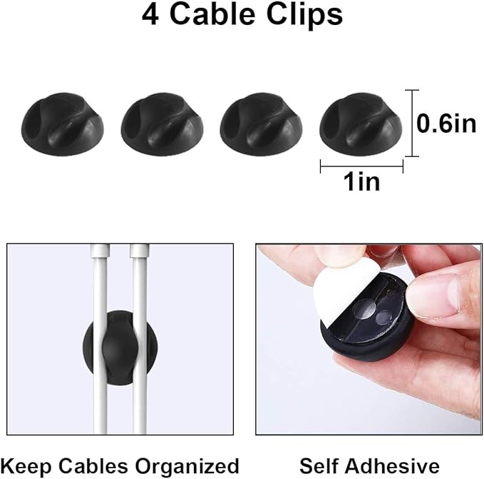 Cable Management Box - 3 Pack Cord Organizer Box for Desk - Large Medium Small Cable Box to Hide Power Strip & Wires - Pet-Safe Cord Hider for TV Computer Under Desk - Black