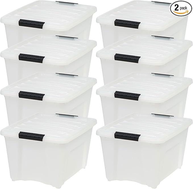 USA 8 Pack Stackable Storage Bin